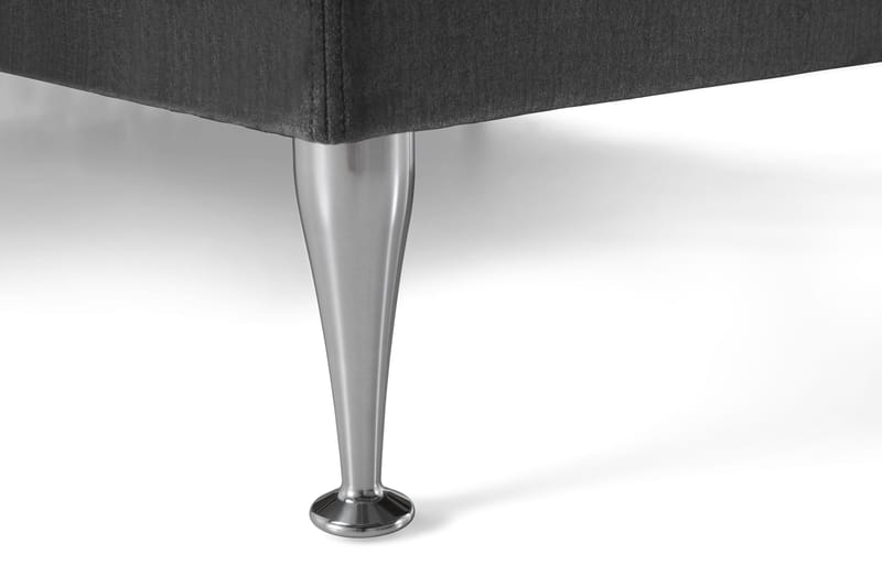 Royal Velvet Komplett Sängpaket 210x210 cm - Mörkgrå med Höga Silverben - Möbler - Säng - Kontinentalsäng