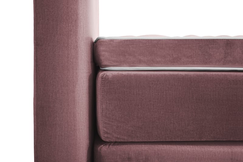 Royal Velvet Komplett Sängpaket 210x210 cm - Rosa med Höga Guldben - Möbler - Säng - Kontinentalsäng