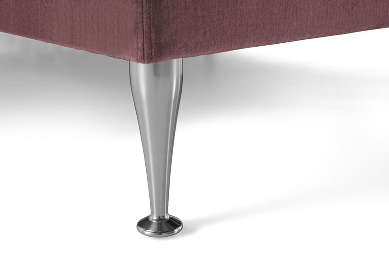 Royal Velvet Komplett Sängpaket 210x210 cm - Rosa med Höga Silverben - Möbler - Säng - Komplett sängpaket