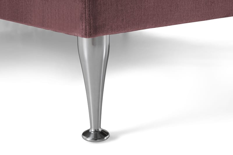 Royal Velvet Komplett Sängpaket 210x210 cm - Rosa med Höga Silverben - Möbler - Säng - Kontinentalsäng