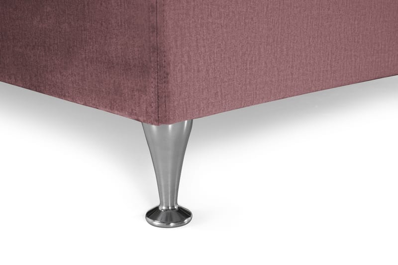 Royal Velvet Komplett Sängpaket 210x210 cm - Rosa med Låga Silverben - Möbler - Säng - Komplett sängpaket