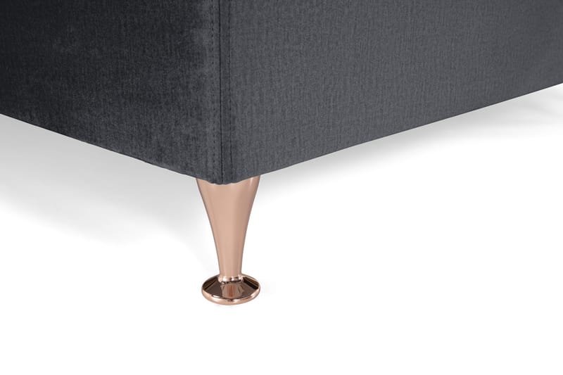 Royal Velvet Komplett Sängpaket 210x210 cm - Svart med Låga Rosében - Möbler - Säng - Kontinentalsäng