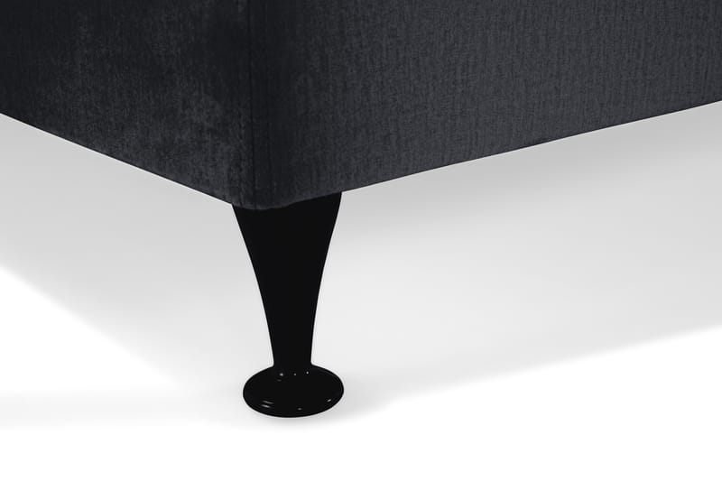 Royal Velvet Komplett Sängpaket 210x210 cm - Svart med Låga Svarta Ben - Möbler - Säng - Kontinentalsäng