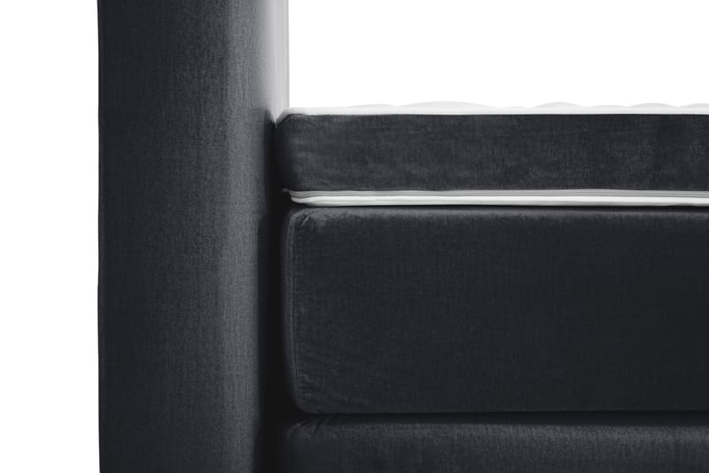Royal Velvet Komplett Sängpaket 210x210 cm - Svart med Låga Svarvade Ben - Möbler - Säng - Kontinentalsäng