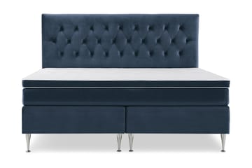 Royal Velvet Komplett Sängpaket 210x210  Mörkblå med Höga