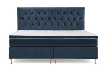 Royal Velvet Komplett Sängpaket 210x210  Mörkblå med Låga