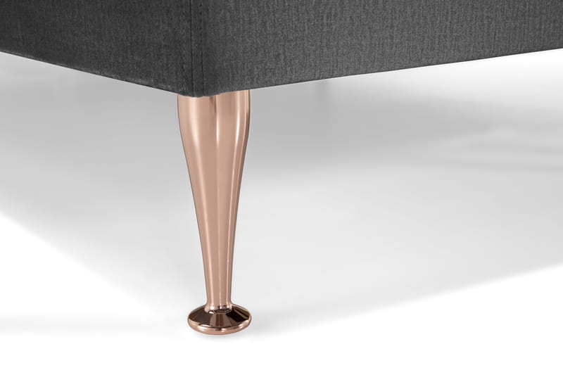 Royal Velvet Komplett Sängpaket 210x210  Mörkgrå med Rosé - Mörkgrå med Rosében - Möbler - Säng - Kontinentalsäng