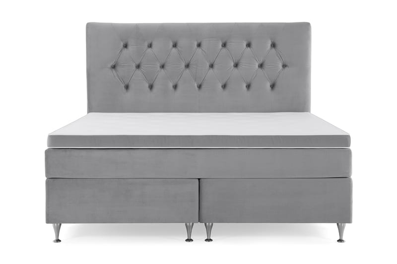 Royal Velvet Kontinentalsäng 160x200 cm - Ljusgrå - Möbler - Säng - Komplett sängpaket