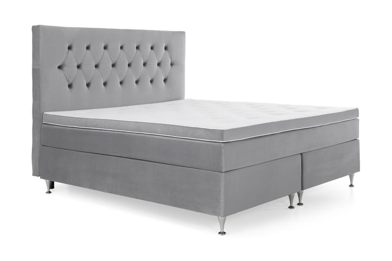 Royal Velvet Kontinentalsäng 160x200 cm - Ljusgrå - Möbler - Säng - Komplett sängpaket