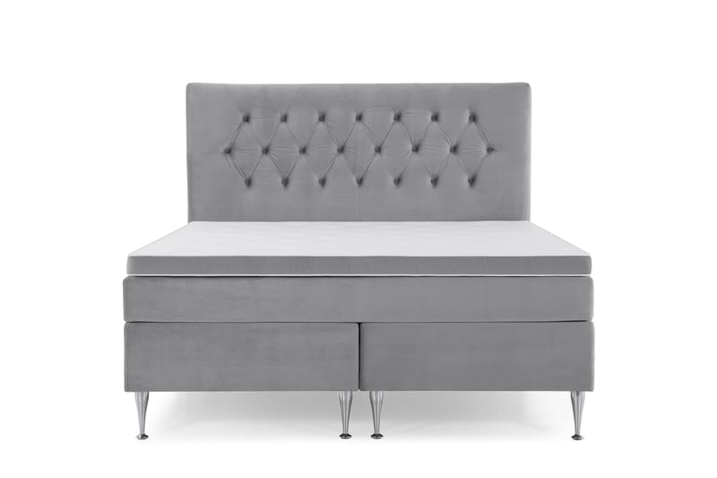 Royal Velvet Kontinentalsäng 160x200 cm - Ljusgrå - Möbler - Säng - Kontinentalsäng