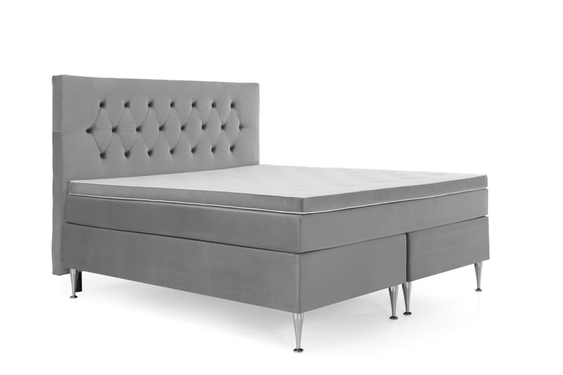 Royal Velvet Kontinentalsäng 160x200 cm - Ljusgrå - Möbler - Säng - Komplett sängpaket