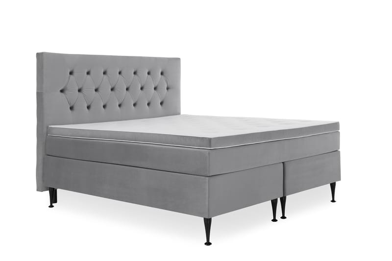 Royal Velvet Kontinentalsäng 160x200 cm - Ljusgrå - Möbler - Säng - Kontinentalsäng
