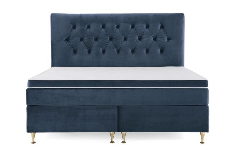 Royal Velvet Kontinentalsäng 160x200 cm - Mörkblå - Möbler - Säng - Komplett sängpaket