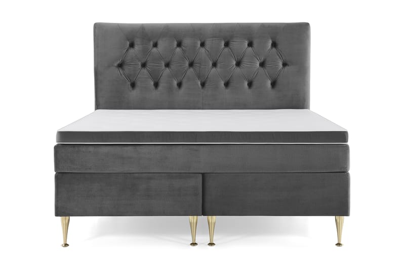 Royal Velvet Kontinentalsäng 160x200 cm - Mörkgrå - Möbler - Säng - Kontinentalsäng