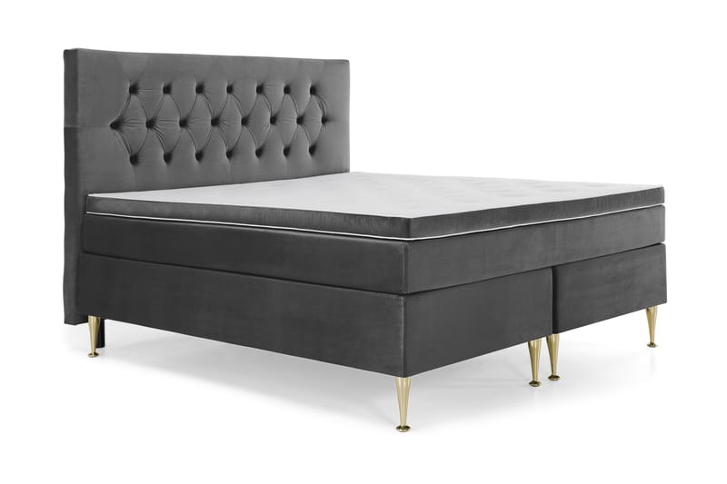 Royal Velvet Kontinentalsäng 160x200 cm - Mörkgrå - Möbler - Säng - Kontinentalsäng