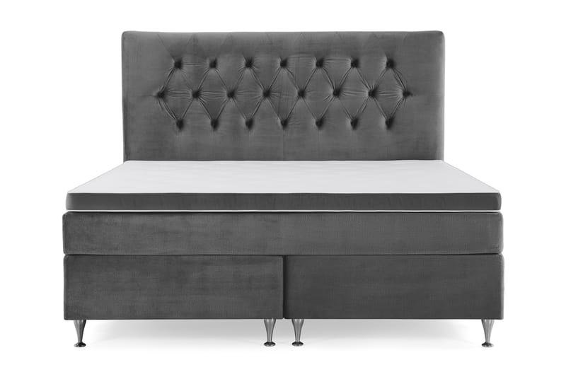 Royal Velvet Kontinentalsäng 160x200 cm - Mörkgrå - Möbler - Säng - Kontinentalsäng