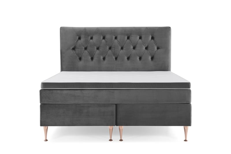 Royal Velvet Kontinentalsäng 160x200 cm - Mörkgrå - Möbler - Säng - Kontinentalsäng