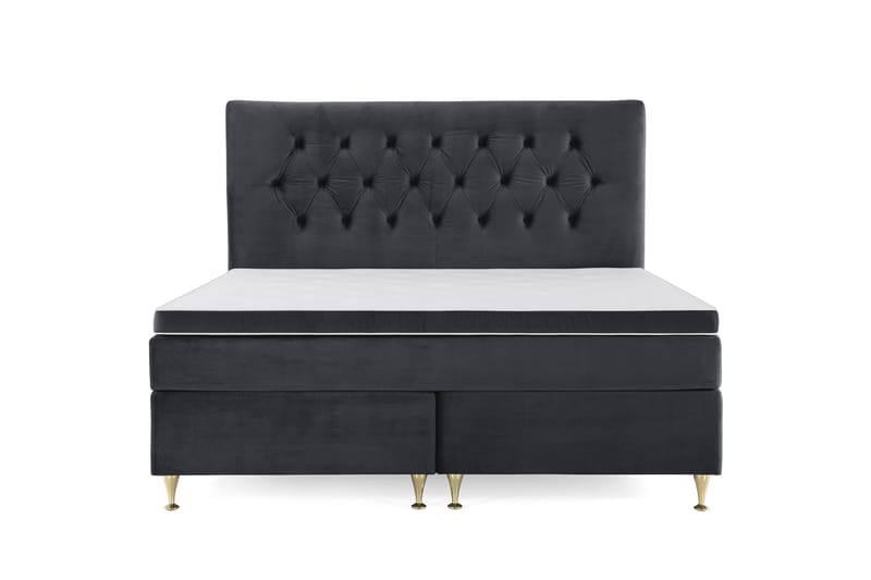 Royal Velvet Kontinentalsäng 160x200 cm - Svart - Möbler - Säng - Kontinentalsäng