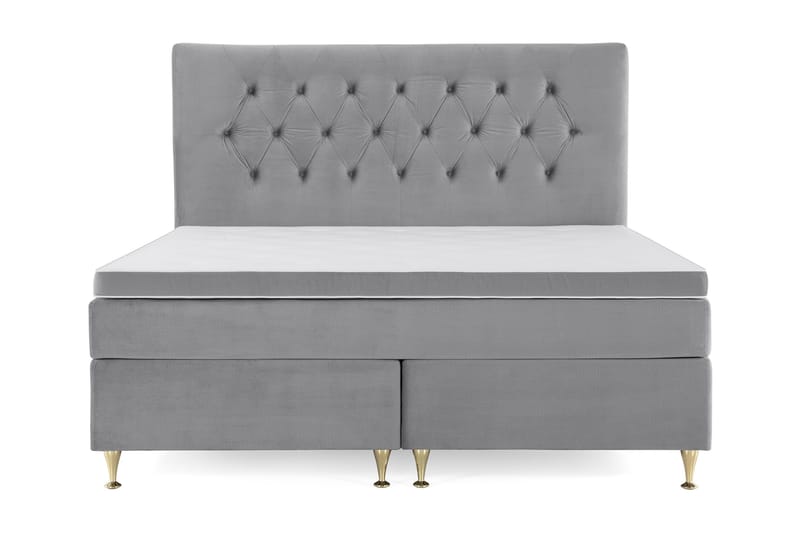 Royal Velvet Kontinentalsäng 180x200 cm - Ljusgrå - Möbler - Säng - Kontinentalsäng