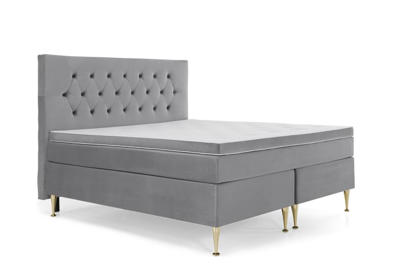 Royal Velvet Kontinentalsäng 180x200 cm - Ljusgrå - Möbler - Säng - Kontinentalsäng