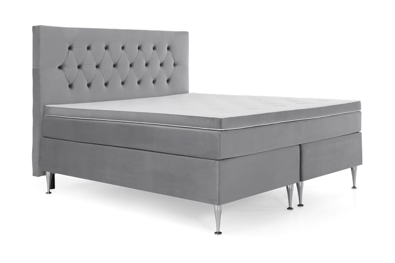 Royal Velvet Kontinentalsäng 180x200 cm - Ljusgrå - Möbler - Säng - Kontinentalsäng