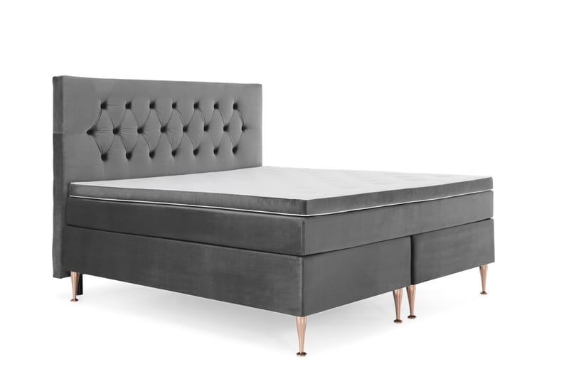 Royal Velvet Kontinentalsäng 180x200 cm - Mörkgrå - Möbler - Säng - Kontinentalsäng