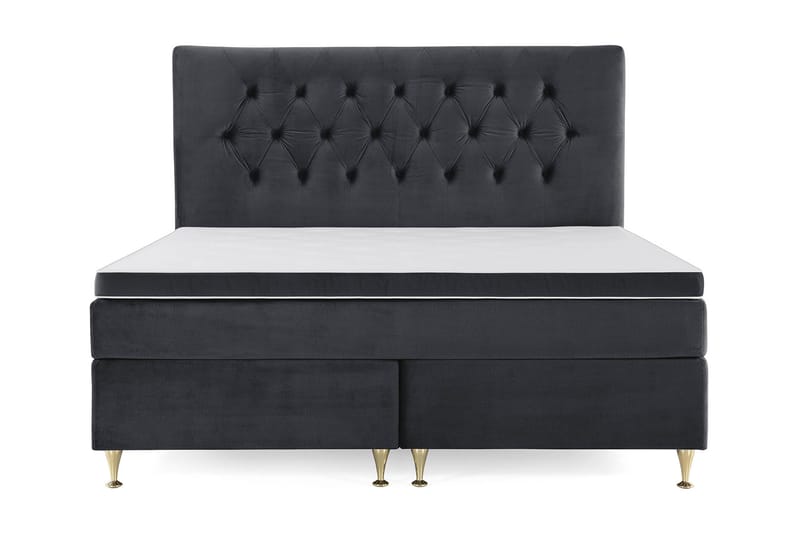 Royal Velvet Kontinentalsäng 180x200 cm - Svart - Möbler - Säng - Kontinentalsäng