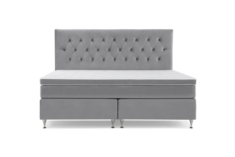 Royal Velvet Kontinentalsäng 210x210 cm - Ljusgrå - Möbler - Säng - Kontinentalsäng