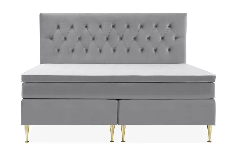 Royal Velvet Kontinentalsäng 210x210 cm - Ljusgrå - Möbler - Säng - Kontinentalsäng