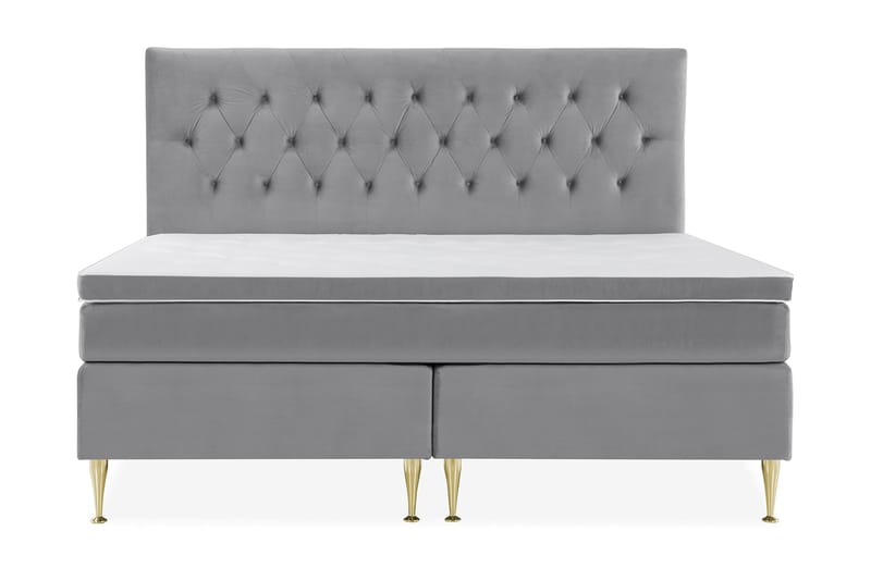 Royal Velvet Kontinentalsäng 210x210 cm - Ljusgrå - Möbler - Säng - Kontinentalsäng