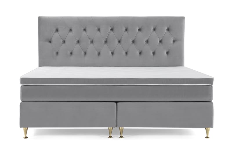 Royal Velvet Kontinentalsäng 210x210 cm - Ljusgrå - Möbler - Säng - Komplett sängpaket
