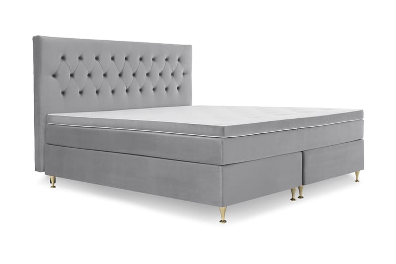 Royal Velvet Kontinentalsäng 210x210 cm - Ljusgrå - Möbler - Säng - Komplett sängpaket