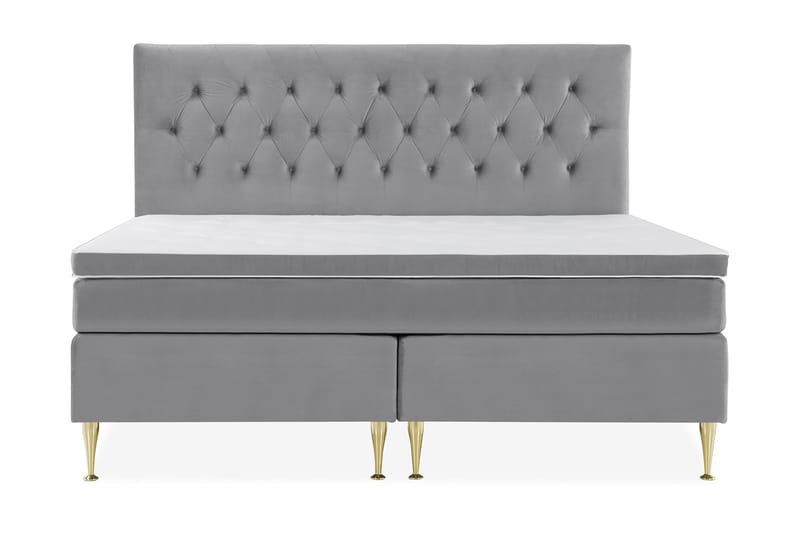 Royal Velvet Kontinentalsäng 210x210 cm - Ljusgrå - Möbler - Säng - Komplett sängpaket