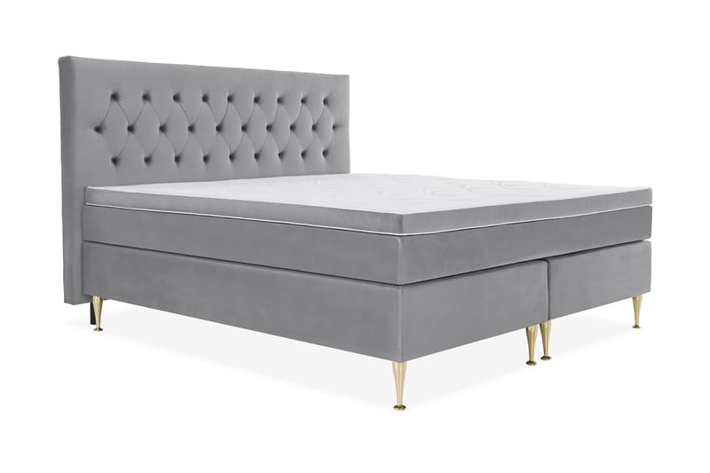 Royal Velvet Kontinentalsäng 210x210 cm - Ljusgrå - Möbler - Säng - Komplett sängpaket