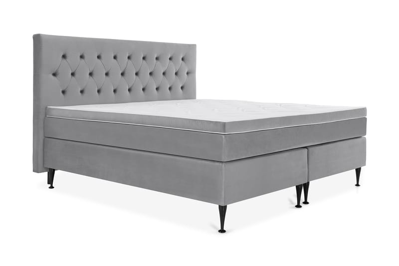 Royal Velvet Kontinentalsäng 210x210 cm - Ljusgrå - Möbler - Säng - Kontinentalsäng