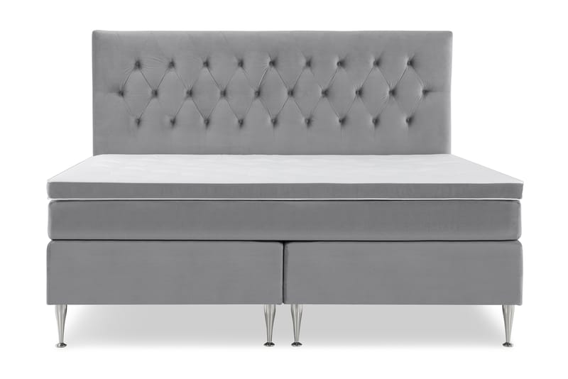 Royal Velvet Kontinentalsäng 210x210 cm - Ljusgrå - Möbler - Säng - Komplett sängpaket