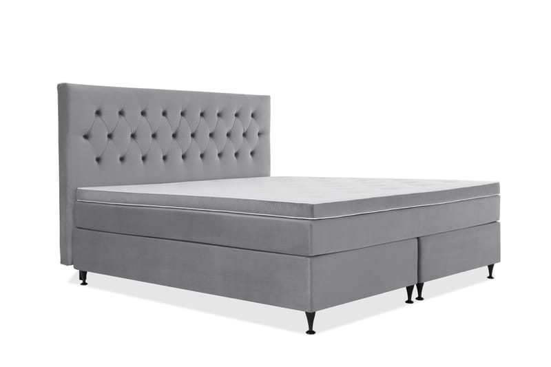 Royal Velvet Kontinentalsäng 210x210 cm - Ljusgrå - Möbler - Säng - Kontinentalsäng