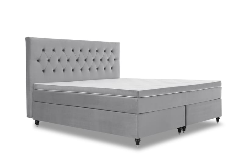 Royal Velvet Kontinentalsäng 210x210 cm - Ljusgrå - Möbler - Säng - Komplett sängpaket