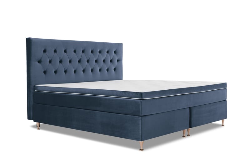 Royal Velvet Kontinentalsäng 210x210 cm - Mörkblå - Möbler - Säng - Komplett sängpaket