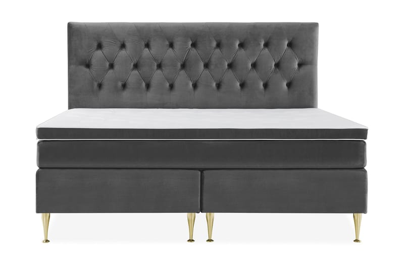 Royal Velvet Kontinentalsäng 210x210 cm - Mörkgrå - Möbler - Säng - Kontinentalsäng
