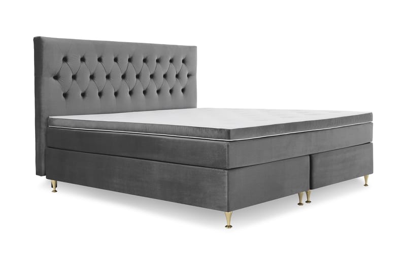 Royal Velvet Kontinentalsäng 210x210 cm - Mörkgrå - Möbler - Säng - Kontinentalsäng