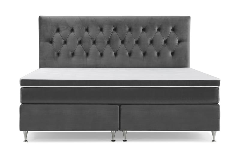 Royal Velvet Kontinentalsäng 210x210 cm - Mörkgrå - Möbler - Säng - Kontinentalsäng