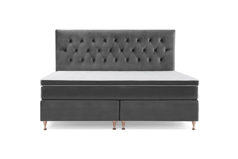 Royal Velvet Kontinentalsäng 210x210 cm - Mörkgrå - Möbler - Säng - Komplett sängpaket