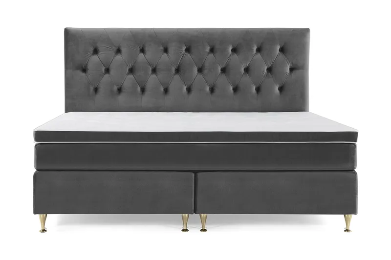 Royal Velvet Kontinentalsäng 210x210 cm - Mörkgrå - Möbler - Säng - Kontinentalsäng