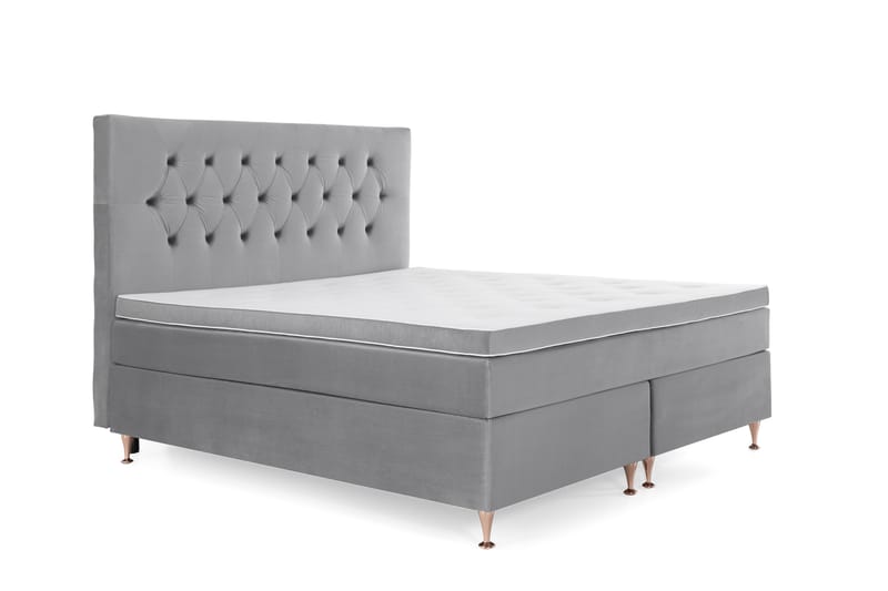Royal Velvet Kontinentalsäng160x200 cm - Ljusgrå - Möbler - Säng - Kontinentalsäng