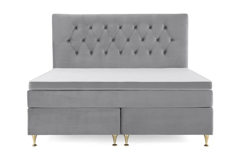 Royal Velvet Kontinentalsäng160x200 cm - Ljusgrå - Möbler - Säng - Komplett sängpaket