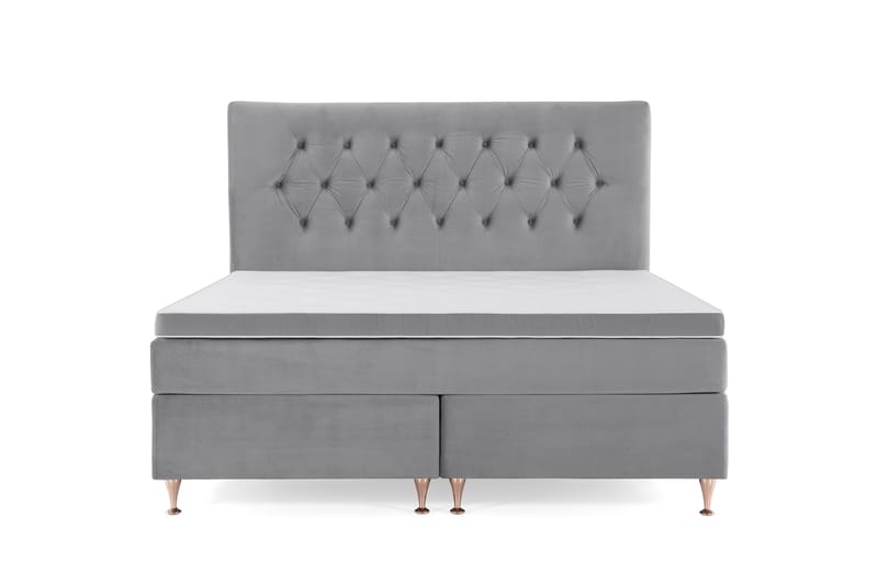 Royal Velvet Kontinentalsäng160x200 cm - Ljusgrå - Möbler - Säng - Kontinentalsäng