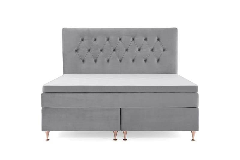 Royal Velvet Kontinentalsäng160x200 cm - Ljusgrå - Möbler - Säng - Kontinentalsäng
