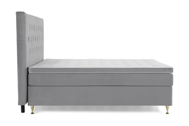 Royal Velvet Kontinentalsäng160x200 cm - Ljusgrå - Möbler - Säng - Kontinentalsäng