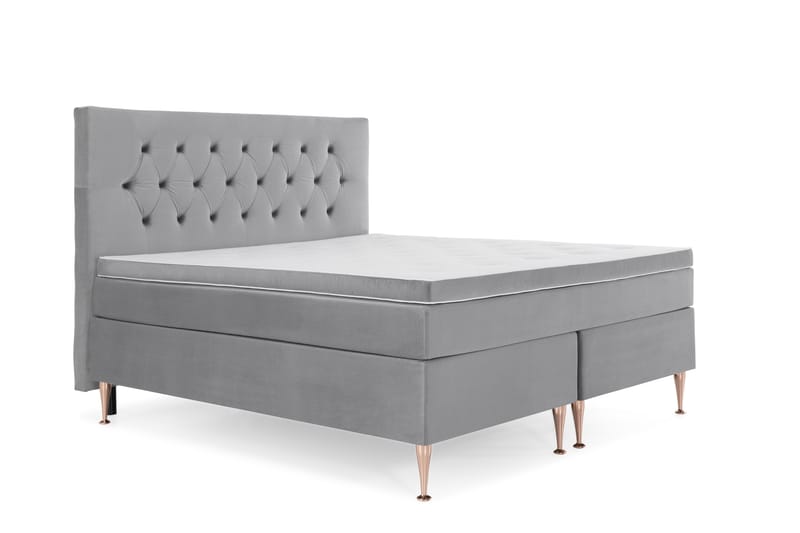 Royal Velvet Kontinentalsäng160x200 cm - Ljusgrå - Möbler - Säng - Kontinentalsäng